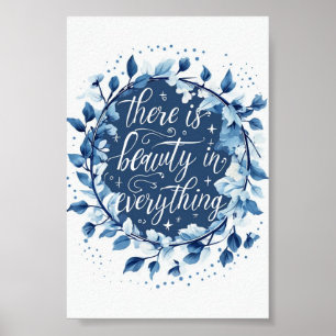 Schönheit in allem Zitat Typografie Wandkunst Poster