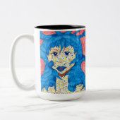 Schönheit in blauer Tasse (Links)