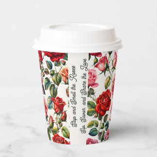 Schönheit in Bloom Rose Garden Paper Cups Pappbecher