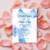 Schönheit in Blue Bright Bow Bridal Dusche Einladu Einladung
