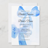 Schönheit in Blue Bright Bow Bridal Dusche Einladu Einladung (Vorderseite)
