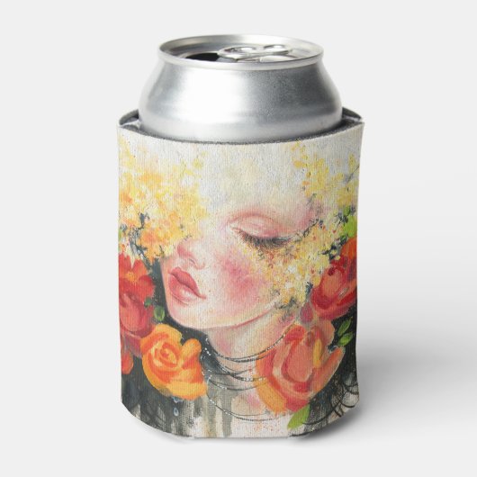 Schönheit in Blüten: Ölgemälde Eleganz Dosenkühler (Kanne Vorderseite)