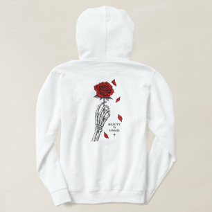Schönheit in chaotischer gotischer Rosenkunst Hoodie