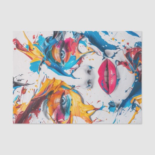 Schönheit in der Farbe Splash1 Seidenpapier (Vorderseite)