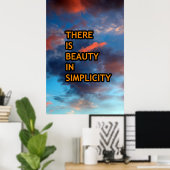 Schönheit in Einfachheit Poster (Heimbüro)