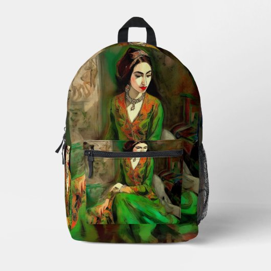 Schönheit in Grün Bedruckter Rucksack (Vorderseite)