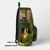 Schönheit in Grün Bedruckter Rucksack (Links)