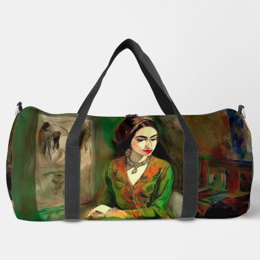 Schönheit in Grün Duffle Bag (Vorderseite)