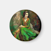 Schönheit in Grün Magnet (Vorne)