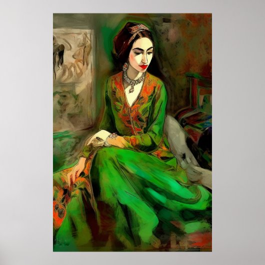 Schönheit in Grün Poster (Vorne)