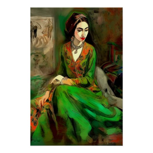 Schönheit in Grün Poster (Vorderseite)