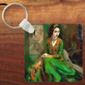 Schönheit in Grün Schlüsselanhänger (Vorderseite)