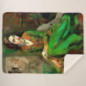 Schönheit in Grün Sherpadecke (Vorderseite (Horizontal))