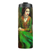 Schönheit in Grün Thermosbecher (Vorderseite)