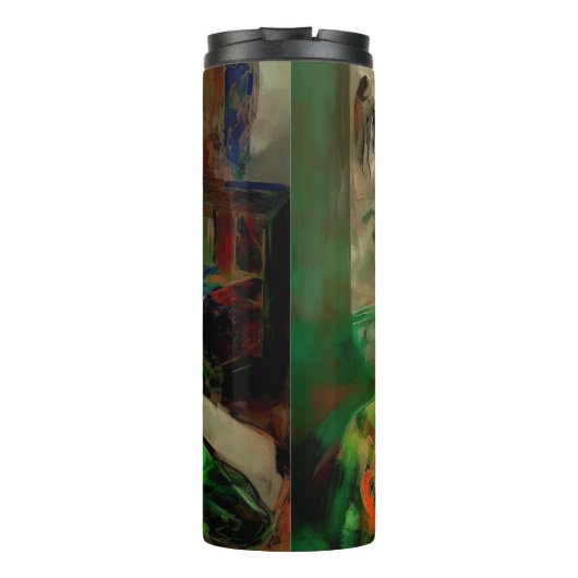 Schönheit in Grün Thermosbecher (Rückseite)
