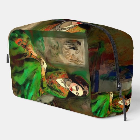 Schönheit in Grün Waschbeutel (Rechte Ecke)