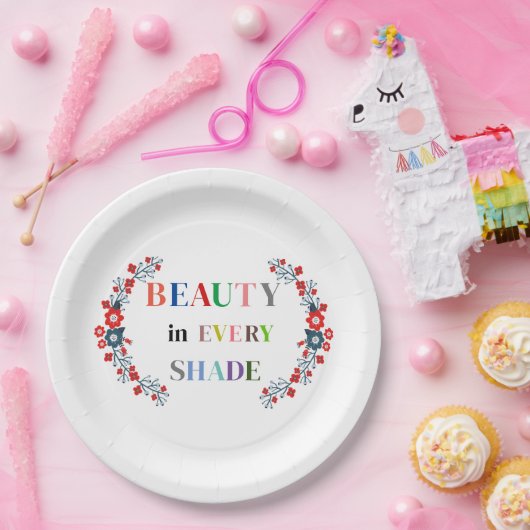 Schönheit in jeder Papiertafel Pappteller (Party)