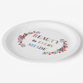 Schönheit in jeder Papiertafel Pappteller (Schrägansicht)