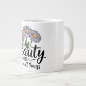 Schönheit in kleinen Dingen finden Jumbo-Tasse (Vorderseite Rechts)