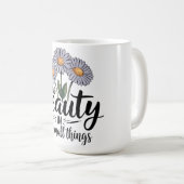 Schönheit in kleinen Dingen finden Kaffeetasse (VorderseiteRechts)
