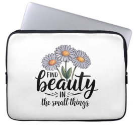 Schönheit in kleinen Dingen finden Laptopschutzhülle