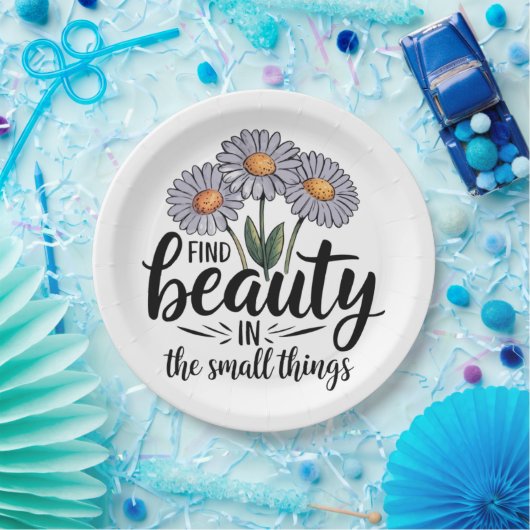 Schönheit in kleinen Dingen finden Pappteller (Party)