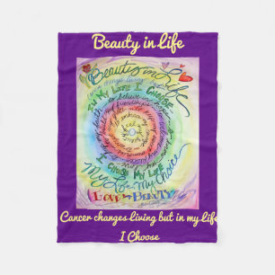 Schönheit in Life Cancer Gedicht weiche Fleece-Dec Fleecedecke