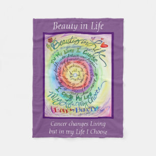 Schönheit in Life Cancer Gedicht weiche Fleece-Dec Fleecedecke
