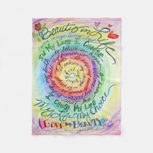 Schönheit in Life Cancer Gedicht weiche Fleece-Dec Fleecedecke (Vorderseite)