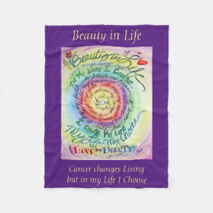 Schönheit in Life Cancer Gedicht weiche Fleece-Dec Fleecedecke