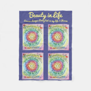 Schönheit in Life Cancer Gedicht weiche Fleece-Dec Fleecedecke