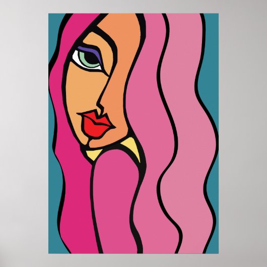 Schönheit in Rosa Poster (Vorne)