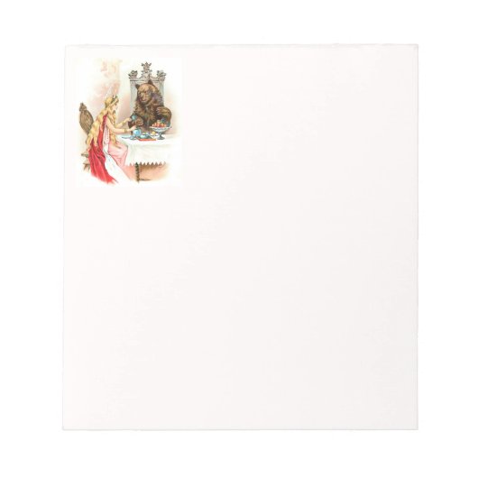 Schönheit in Rosa und Bestie Notizblock (Vorderseite)