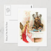 Schönheit in Rosa und Bestie Postkarte (Vorne/Hinten)