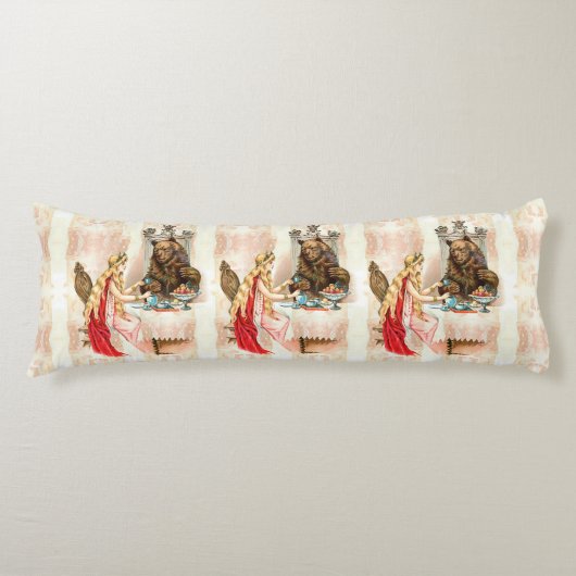 Schönheit in Rosa und Bestie Seitenschläferkissen (Vorderseite)