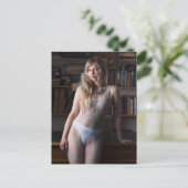 Schönheit in Weiß! Postkarte (Stehend Vorderseite)