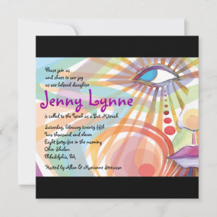 SCHÖNHEIT INNERHALB DER Face Bat Mitzvah Einladung