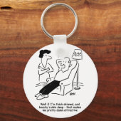 Schönheit ist hautnah. Funny Cartoon Schlüsselanhänger (Vorderseite)