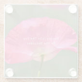 Schönheit ist Pink Island-Mohn (Fotografie von mir Glasuntersetzer (Rückseite)