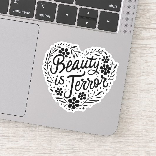 Schönheit ist Schrecken Aufkleber (Detail)