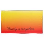 Schönheit ist überall rot bis gelb kissenbezug (Vorderseite-Links)