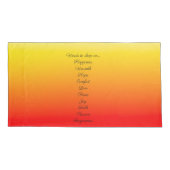 Schönheit ist überall rot bis gelb kissenbezug (Rückseite-Links)