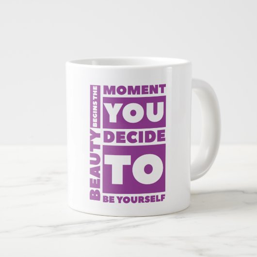 Schönheit Jumbo Tasse (Vorderseite Rechts)