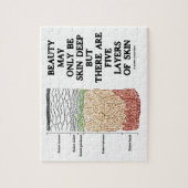 Schönheit kann Haut aber fünf Schichten Haut tief Puzzle (Vertikal)