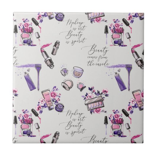 Schönheit kommt vom inneren Muster Fliese (Vorderseite)