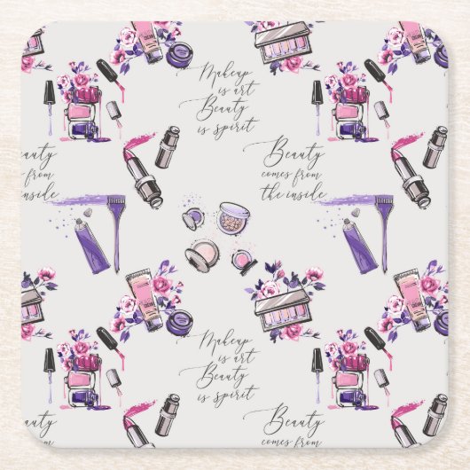 Schönheit kommt vom inneren Muster Rechteckiger Pappuntersetzer (Vorderseite)