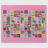 Schönheit Makeup Kosmetik Frauen Gesicht Collage K Geschenkpapier (Flach)