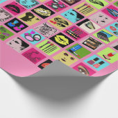 Schönheit Makeup Kosmetik Frauen Gesicht Collage K Geschenkpapier (Ecke)