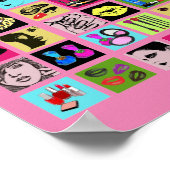 Schönheit Makeup Kosmetik Frauen Gesicht Collage K Poster (Ecke)