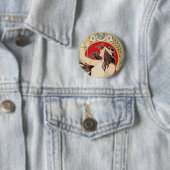 Schönheit mit dunklen Haaren und Früchten Button (Beispiel)